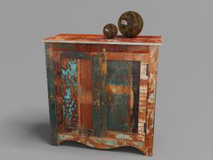 复古做旧漆面斑驳的装饰柜