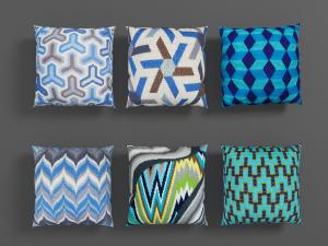 不同几何图案的方形靠垫抱枕