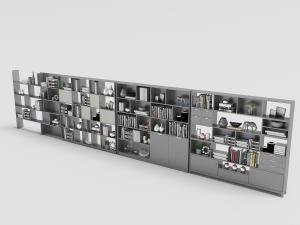 新中式灰色的装饰收纳柜