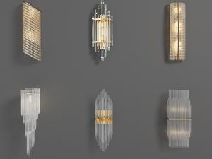 现代水晶珠装饰的壁灯