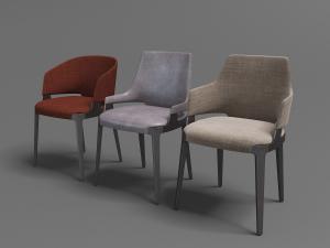现代布艺、皮革餐椅组合