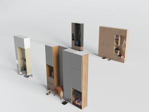 带卡座的玄关收纳柜3d模型 带卡座的玄关收纳柜