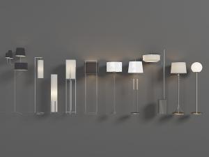 现代款式多样的落地灯组合