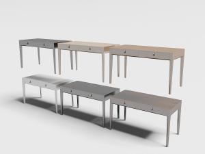 北欧带抽屉的实木书桌3d模型 北欧带抽屉的实木书桌