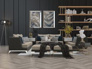 现代轻奢多人沙发、双人沙发、单人沙发组合