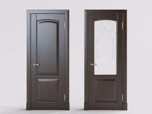 简欧复古深实木卧室和厨房的平开门