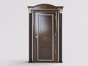 带有螺旋门柱的欧式平开门