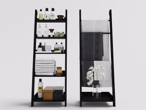 卫生间收纳架、毛巾架和卫浴用品