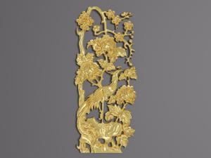 中式凤凰梅花浮雕饰品挂件