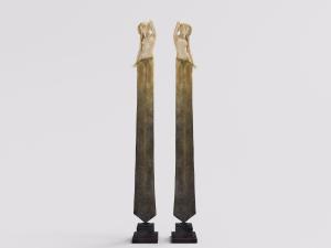 现代金属人物雕像