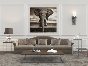 北欧咖啡色中间凸起的靠背多人沙发、长方形茶几