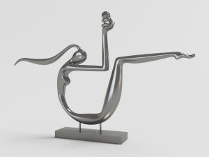 现代铁艺母子情深饰品摆件