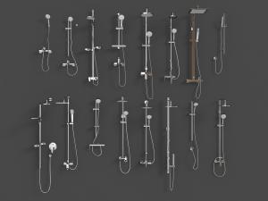 卫浴间不锈钢花洒淋浴头