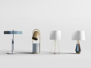 现代轻奢装饰金属材质的台灯