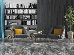 现代轻奢单人沙发、边几茶几和书架3d模型 现代轻奢单人沙发、边几茶几和书架