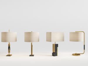 新中式装饰石材灯柱的台灯