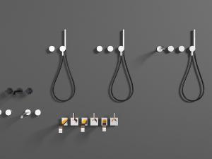 现代不同款式的墙面水龙头、花洒