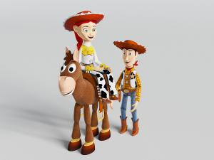 骑着毛驴的儿童玩具木偶