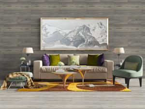 新中式多人沙发、美人榻和单人沙发组合