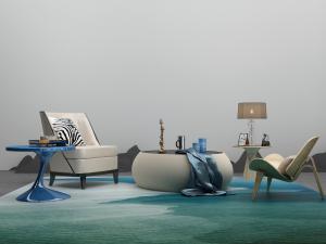 后现代圆鼓型茶几边几、单人沙发3d模型 后现代圆鼓型茶几边几、单人沙发