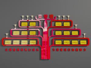 大树造型的党建背景墙