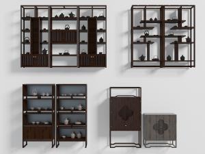 中式实木装饰柜、展示柜