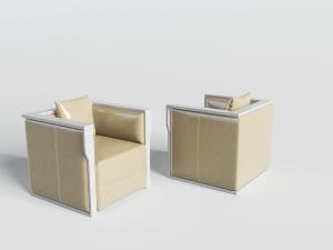 中式方形单人沙发3d模型 中式方形单人沙发