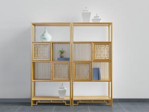 中式镂空装饰栅格的装饰柜