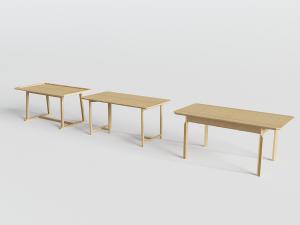 中式实木长方形书桌3d模型 中式实木长方形书桌