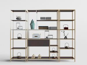 新中式金属框架的装饰柜