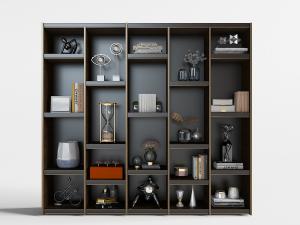 现代开放式装饰收纳柜