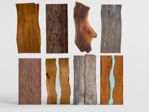 实木原始纹理的整块茶几餐桌木板