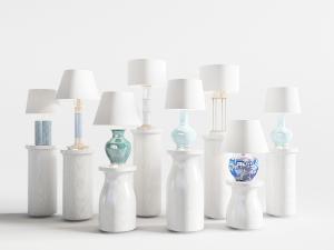 中式陶瓷底座的台灯