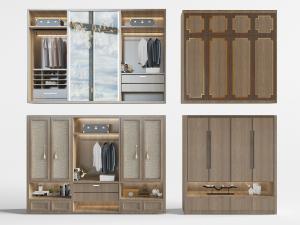 中式带推拉柜门的衣柜