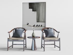 中式圈椅、茶几