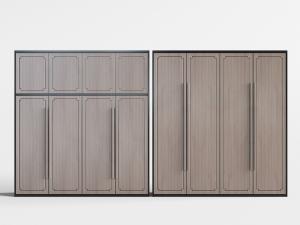 新中式实木四开门衣柜