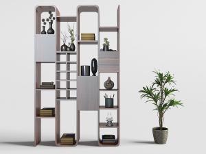 新中式祥云造型的装饰柜