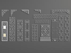 中式门窗雕花构件