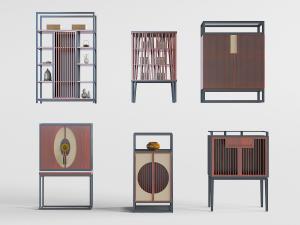 中式拼接撞色装饰柜