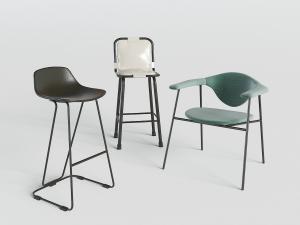 现代金属支架的吧椅、休闲椅