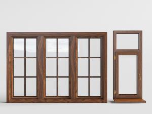 实木边框的窗框窗户
