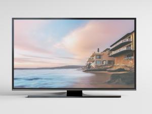 黑色边框的液晶电视机