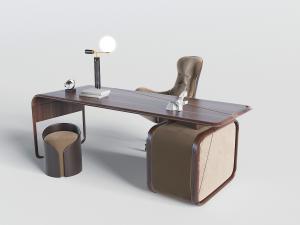 新中式实木老板桌、办公桌