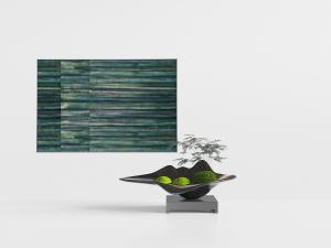 中式山水造型的花盆