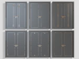 新中式灰色双扇大门