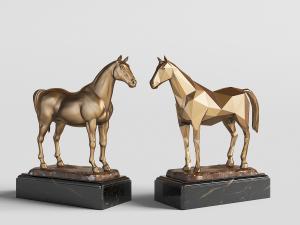 新中式金属马雕塑雕刻