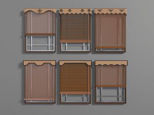 新中式元素的实木百叶窗帘