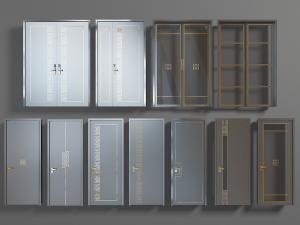 新中式双扇、单扇和字母平开门、玻璃推拉门