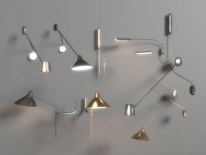 北欧极简可转向金属灯罩的壁灯