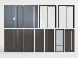 新中式双扇和单扇平开门、推拉门